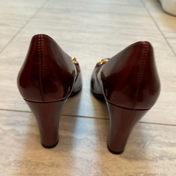 AK Anne Klein Burgundy Pumps Size 10M - Picture 5 of 5